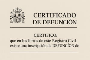 certificado de defuncion
